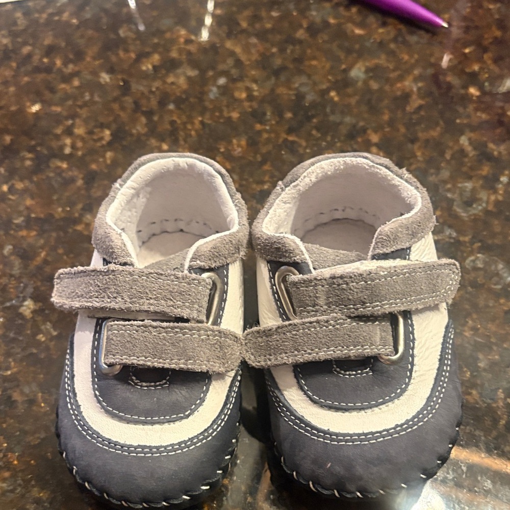 Pediped Navy  Infant Leather Shoes